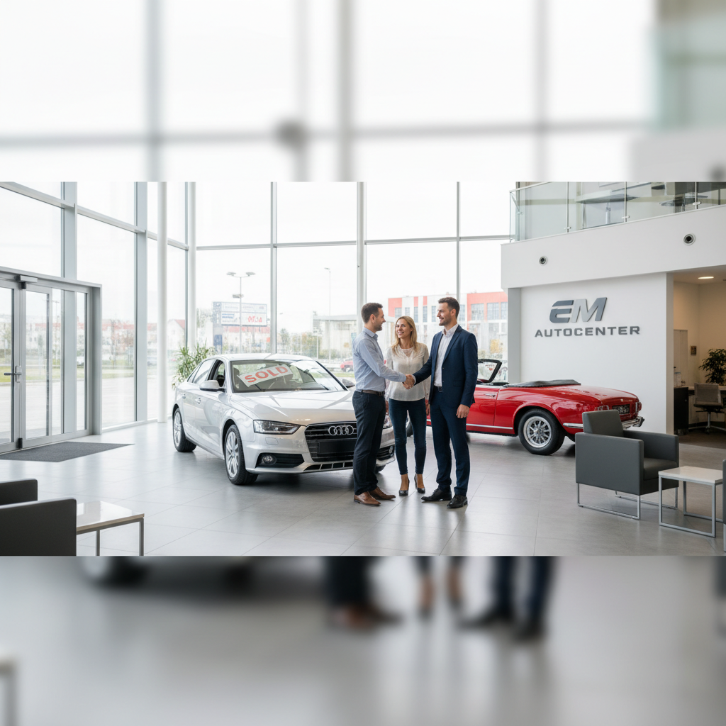Realistische foto passend bij Auto verkopen zonder gedoe bij EM Autocenter voor website SEO-tekst; h